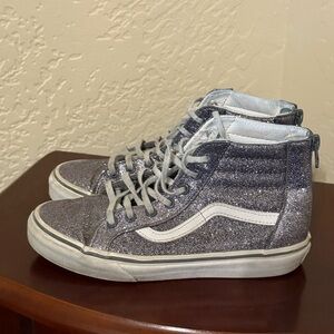Vans Kids High-Top Glitter Sneakers - Silver